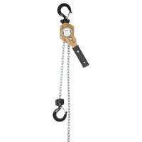 Heavy Duty Gold Series Lever Chain Hoist, 10' Lift, 500 lbs. (0.25 tons) Capacity, Alloy Steel Chain Cam Industrial