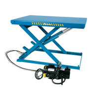 LoProfile Electric-Hydraulic Scissor Lift Table, Steel, 32-1/2" L x 23-1/2" W, 550 lbs. Capacity Cam Industrial
