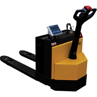 Fully Powered Electric Pallet Truck With  Scale, 4500 lbs. Cap., 48" L x 30.25" W Cam Industrial