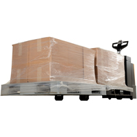 Fully Powered Electric Pallet Truck With  Stand-On Platform, 4500 lbs. Cap., 96" L x 30" W Cam Industrial