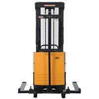 Fork Lift Stacker, Electric Operated, 2000 lbs. Capacity, 118" Max Lift Cam Industrial