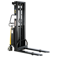 Fork Lift Stacker, Electric Operated, 2000 lbs. Capacity, 118" Max Lift Cam Industrial