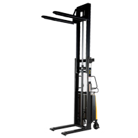 Fork Lift Stacker, Electric Operated, 2000 lbs. Capacity, 118" Max Lift Cam Industrial