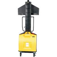 Narrow Mast Powered Lift Stacker, Electric Operated, 1500 lbs. Capacity, 63" Max Lift Cam Industrial