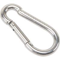 Stainless Steel Snap Hook, 220 lbs (0.11 tons) Working Load Limit, 3/16" Size, 5/16" Eye Cam Industrial