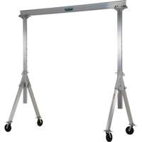 Adjustable Aluminum Gantry Crane, 8' L, 2000 lbs. (1 tons) Capacity Cam Industrial