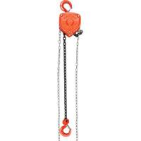 Chain Hoist, 10' Lift, 1000 lbs. (0.45 tons) Capacity, Alloy Steel Chain Cam Industrial