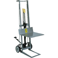 Hydraulic Platform Lift Stacker, Foot Pump Operated, 400 lbs. Capacity, 40" Max Lift Cam Industrial