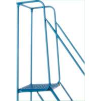 CSA-Certified Rolling Step Ladder with Locking Step, 14 Steps, 30" Step Width, 128" Platform Height, Steel Cam Industrial