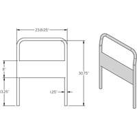 24" Chrome Handle for Platform Truck Cam Industrial