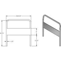 30" Chrome Handle for Platform Truck Cam Industrial