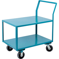 Heavy-Duty Low Profile Shop Carts, 2 Tiers, 18" W x 30" D x 41" H, 2400 lbs. Cap. Cam Industrial