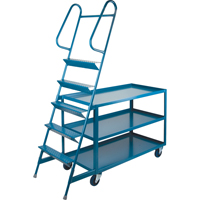Stock Picking Carts, Steel, 24" W x 64" D, 3 Shelves, 1200 lbs. Capacity Cam Industrial