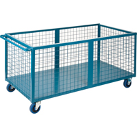 Caisson en treillis m&eacute;tallique, Acier, 63" lo x 30" la x 31,5" h, Volume 25 pi³, Capacit&eacute; 1200 lb Cam Industrial