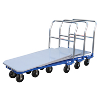 Platform Cart, 48" L x 24" W, 1500 lbs. Capacity, Mold-on Rubber Casters Cam Industrial