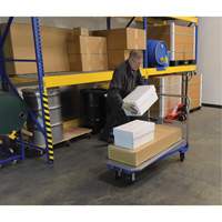 Platform Cart, 48" L x 24" W, 1500 lbs. Capacity, Mold-on Rubber Casters Cam Industrial