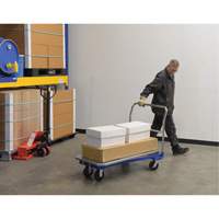 Platform Cart, 48" L x 24" W, 1500 lbs. Capacity, Mold-on Rubber Casters Cam Industrial