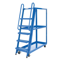 Stock Picking Cart, Steel, 21-7/8" W x 56-1/8" D, 3 Shelves, 1000 lbs. Capacity Cam Industrial