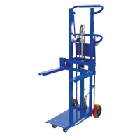 Platform Lift Stacker, Foot Pump Operated, 750 lbs. Capacity, 52" Max Lift Cam Industrial