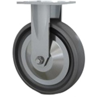 Heavy-Duty Caster, Rigid, 8" (203.2 mm), Solid Elastomer, 1000 lbs. (453.6 kg.) Cam Industrial