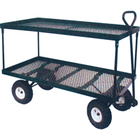 Double Deck Wagon, 24" W x 48" L, 600 lbs. Capacity Cam Industrial