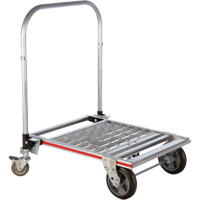 Four Wheel Folding Platform Truck, Aluminum, 750 lbs., 31" L x 23-1/4" W, 39" High Cam Industrial