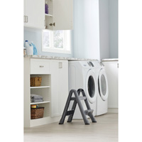 Escabeau repliable, 2 marches, 19-1/2" x 20-1/2" x Hauteur 22-3/4" Cam Industrial