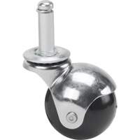 Zinc Plated Caster, Swivel with Brake, 2" (50.8mm) Dia., 200 lbs. (91 kg.) Capacity Cam Industrial