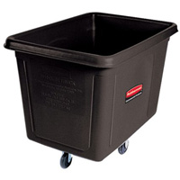 Cube Truck, Black Recycled Plastic, 38" L x 26" W x 28" H, 8 cu. Ft Volume, 300 lbs. Capacity Cam Industrial
