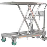 Hydraulic Scissor Lift Table, 31-1/2" L x 19-1/2" W, Stainless Steel, 550 lbs. Capacity Cam Industrial