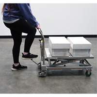Hydraulic Scissor Lift Table, 31-1/2" L x 19-1/2" W, Stainless Steel, 550 lbs. Capacity Cam Industrial
