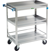 Chariots avec barres de retenue, 3 Tiers, 19" la x 34-3/4" h x 31" p, Capacit&eacute; 500 lb Cam Industrial