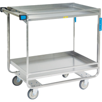 Chariots avec barres de retenue, 2 Tiers, 23" la x 37-1/4" h x 38-5/8" p, Capacit&eacute; 700 lb Cam Industrial