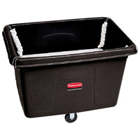 Cube Truck with Spring Platform, Polyethylene, 44-1/16" L x 31" W x 32-1/2" H, 14 cu.ft. Volume, 500 lbs. Capacity Cam Industrial