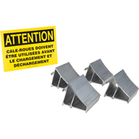Aluminum Wheel Chock Kit, 7" W x 6" D x 6" H Cam Industrial