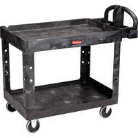Heavy Duty Utility Cart - 4546-00, 2 Tiers, 26" x 33-1/4" x 55", 750 lbs. Capacity Cam Industrial