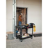 Heavy Duty Utility Cart - 4500-88, 2 Tiers, 17-1/8" x 33-1/4" x 39", 500 lbs. Capacity Cam Industrial