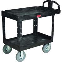 Heavy-Duty Utility Cart, 2 Tiers, 25-1/4" x 37-1/8 x 36-3/8", 500 lbs. Capacity Cam Industrial