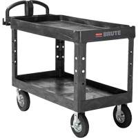 Heavy-Duty Utility Cart, 2 Tiers, 25-1/4" x 33-1/4" x 55", 750 lbs. Capacity Cam Industrial