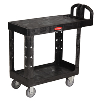 Flat Shelf Heavy Duty Utility Cart - 4505-00, 2 Tiers, 17-1/4" x 38-1/10" x 38-1/2", 500 lbs. Capacity Cam Industrial