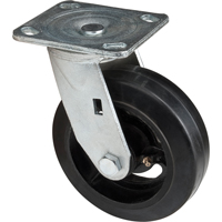 Roulette moul&eacute;, Pivotant, 6" (152,4 mm), Caoutchouc, 550 lb (249 kg) Cam Industrial