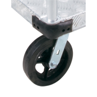 Aluminum Platform Truck, 24" W x 36" L, 2000 lbs. Cap., Mold-on Rubber Wheels Cam Industrial