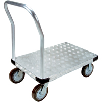 Aluminum Platform Truck, 24" W x 36" L, 4000 lbs. Cap., Polyurethane Wheels Cam Industrial