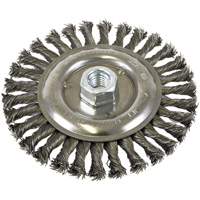 Standard Face Knot Wire Wheel Threaded, 6" Dia., 0.022" Fill, 5/8"-11 Arbor, Steel Cam Industrial