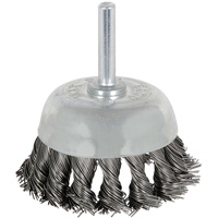 8046 Shaft Mounted Knot Twisted Cup Brush, 1-1/8" Dia. Cam Industrial