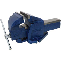 Cast Ductile Iron Bench Vise, 6" Jaw Width, 3-3/4" Throat Depth Cam Industrial