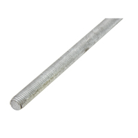 Threaded Rod, 1/4"-20, 36" L, Galvanized, Grade 2 Grade Cam Industrial