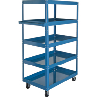Shelf Carts , 5 Tiers, 18" W x 61" H x 30" D, 900 lbs. Capacity Cam Industrial