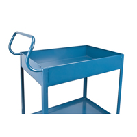 Chariots de service &agrave; bordure profonde, 2 Tiers, 24" la x 47" h x 36" p, Capacit&eacute; 1200 lb Cam Industrial