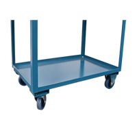 Chariots de service &agrave; bordure profonde, 2 Tiers, 24" la x 47" h x 36" p, Capacit&eacute; 1200 lb Cam Industrial